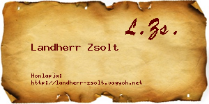 Landherr Zsolt névjegykártya