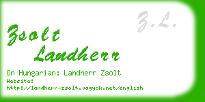 zsolt landherr business card